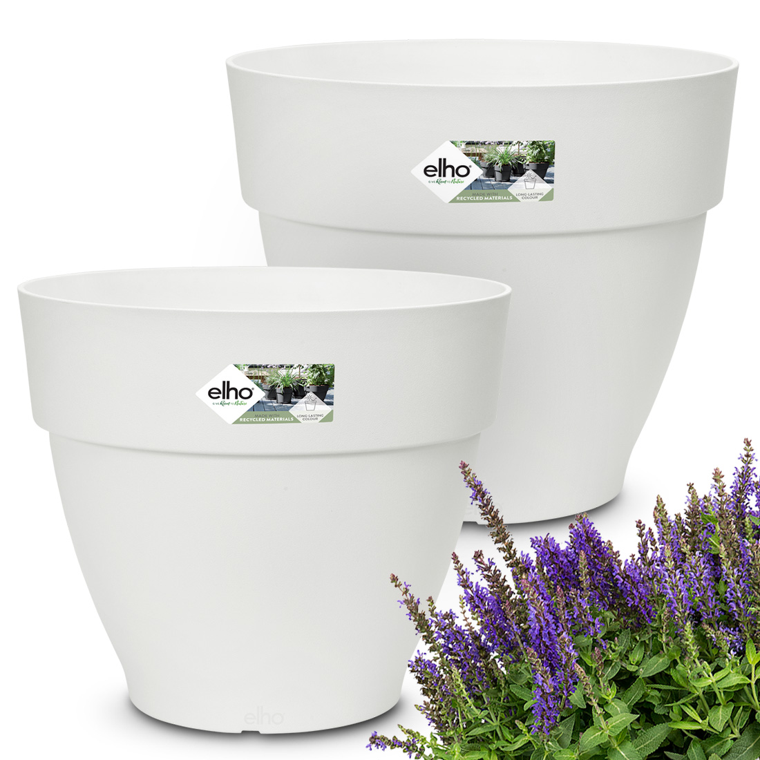 Blumentopf 2er-Set Weiß 25x21cm 6,5L günstig online kaufen