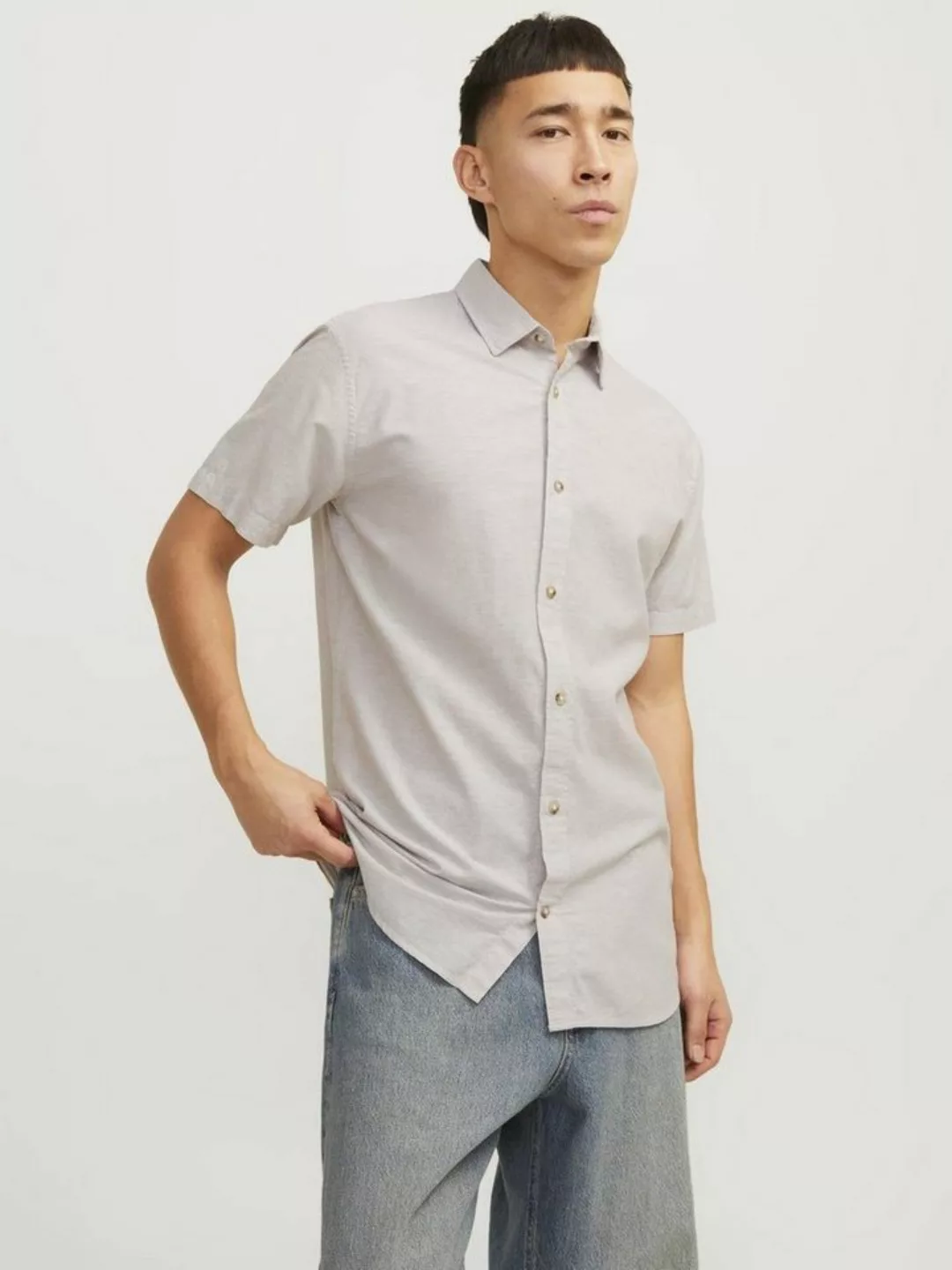 Jack & Jones Kurzarmhemd JJESUMMER LINEN BLEND SHIRT SS SN günstig online kaufen