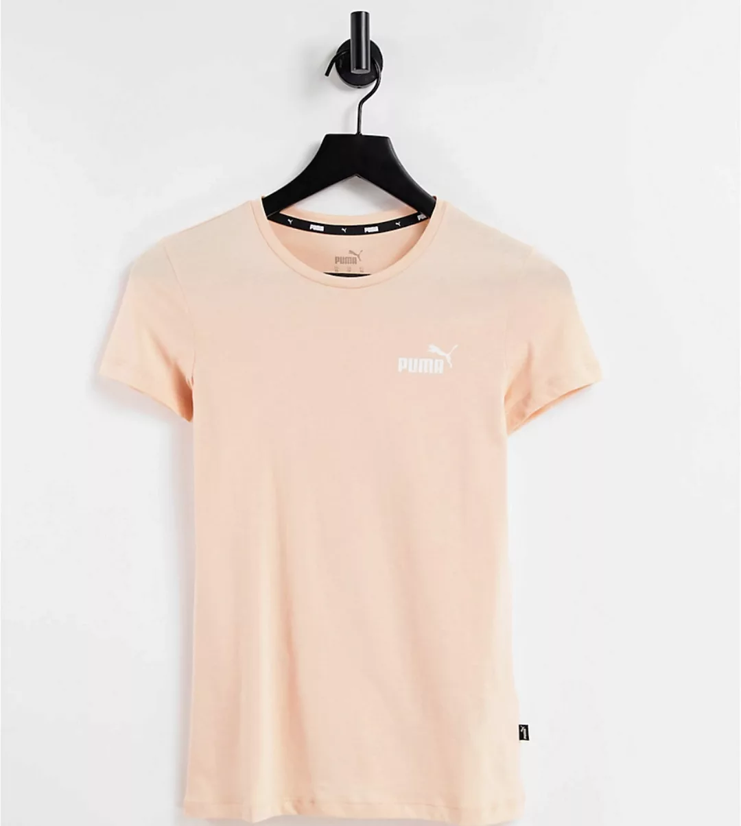 Puma – Essentials – T-Shirt mit Logo in Pfirsich-Orange günstig online kaufen