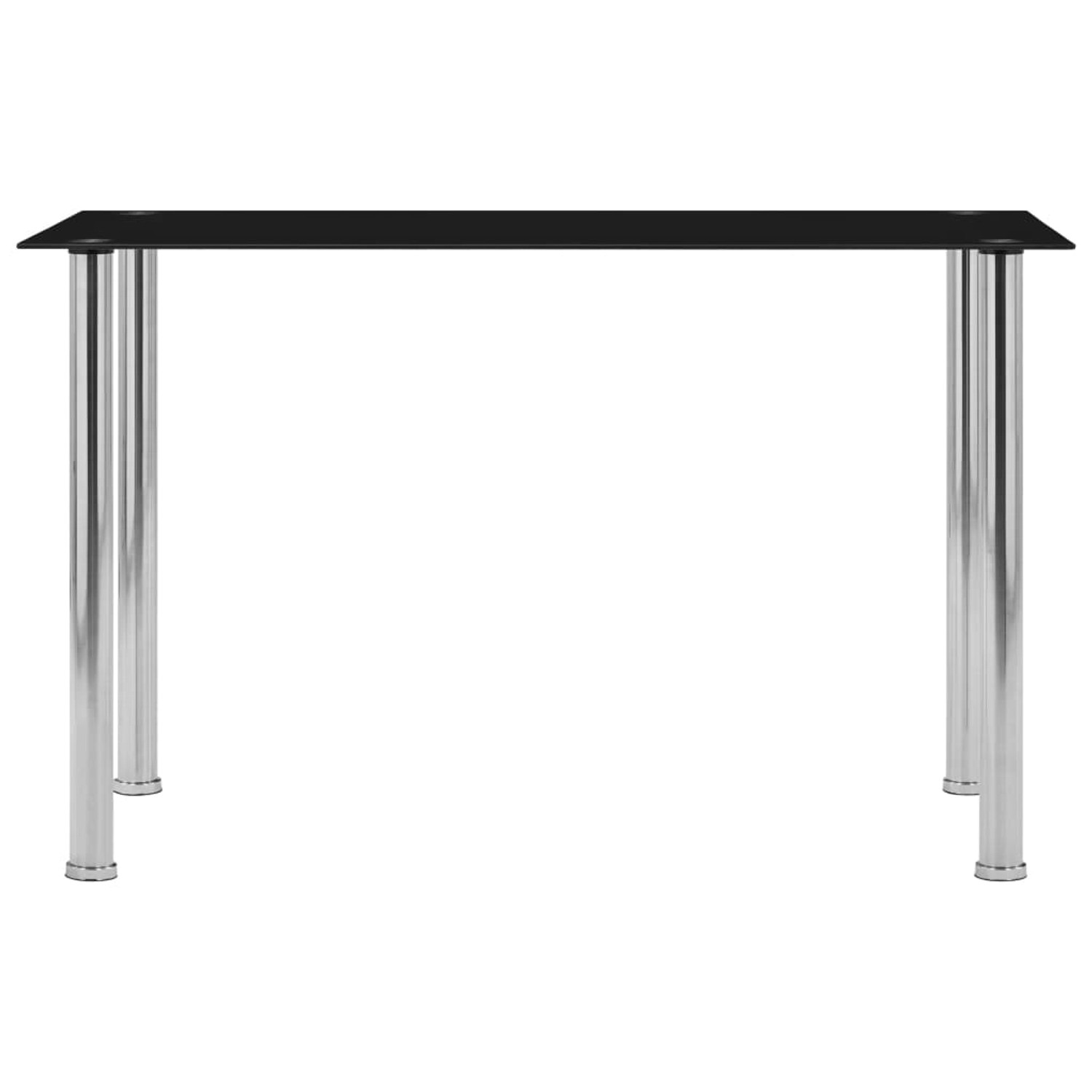 vidaXL Esstisch Schwarz Hartglas 120 x 60 x 75 cm günstig online kaufen