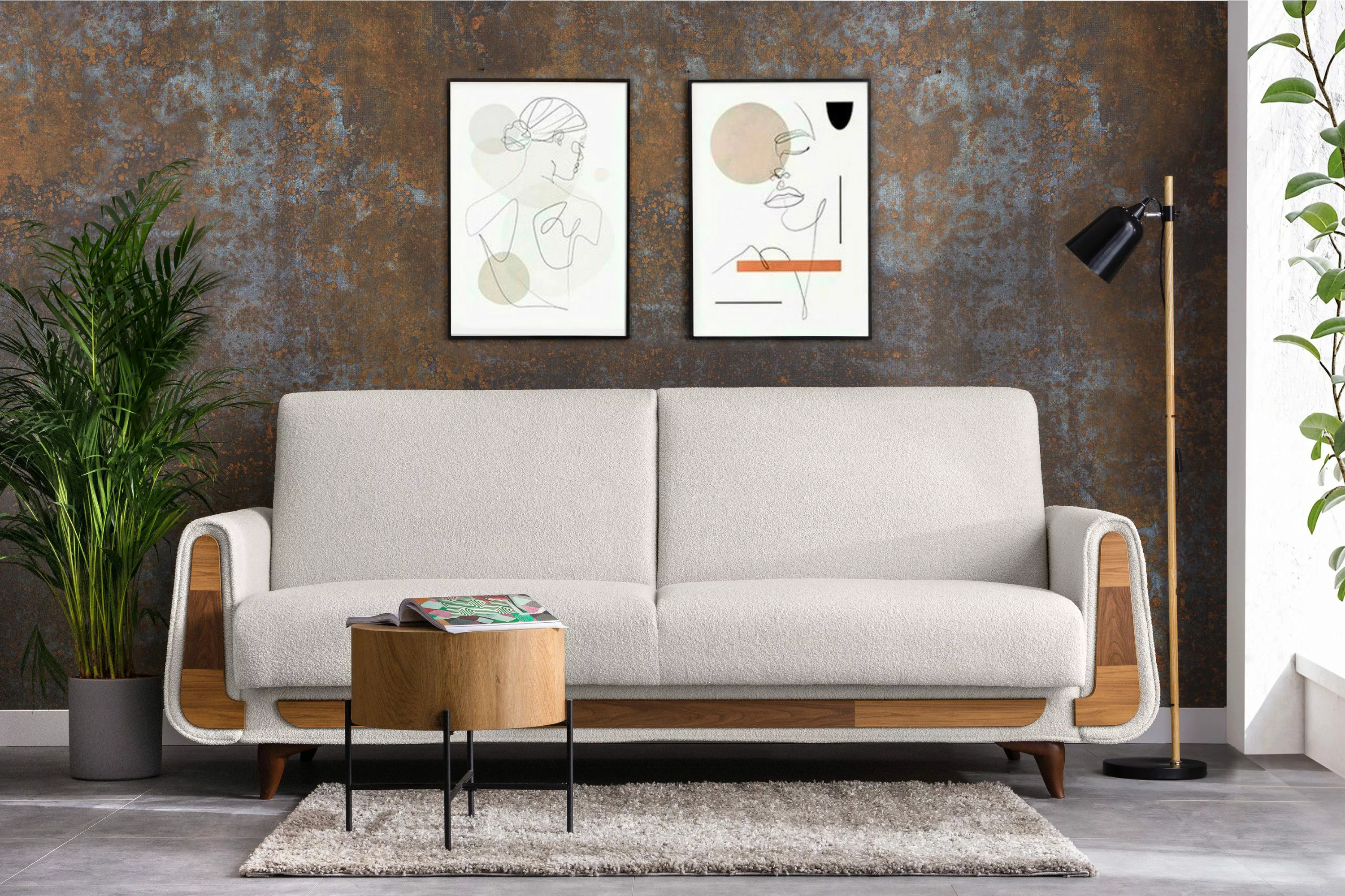 KONSIMO® 3-Sitzer, GUSTAVO, Sofa mit Schlaffunktion, günstig online kaufen