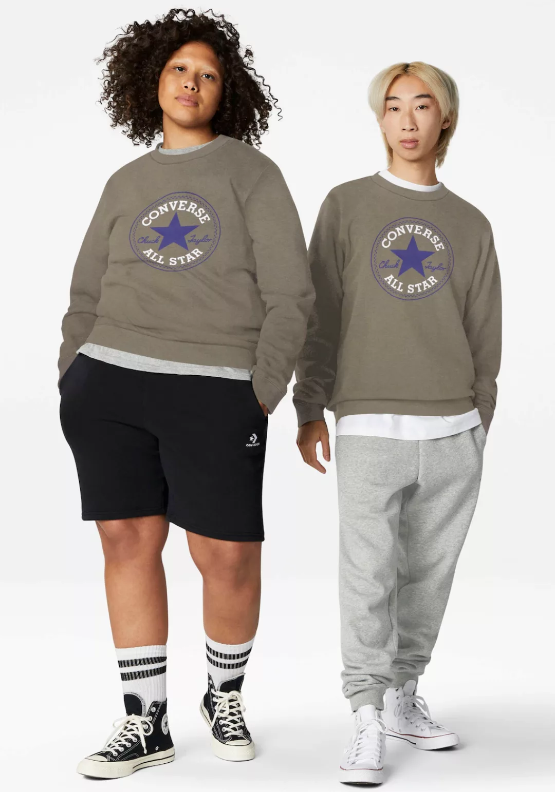 Converse Sweatshirt "UNISEX ALL STAR PATCH BRUSHED BACK" günstig online kaufen