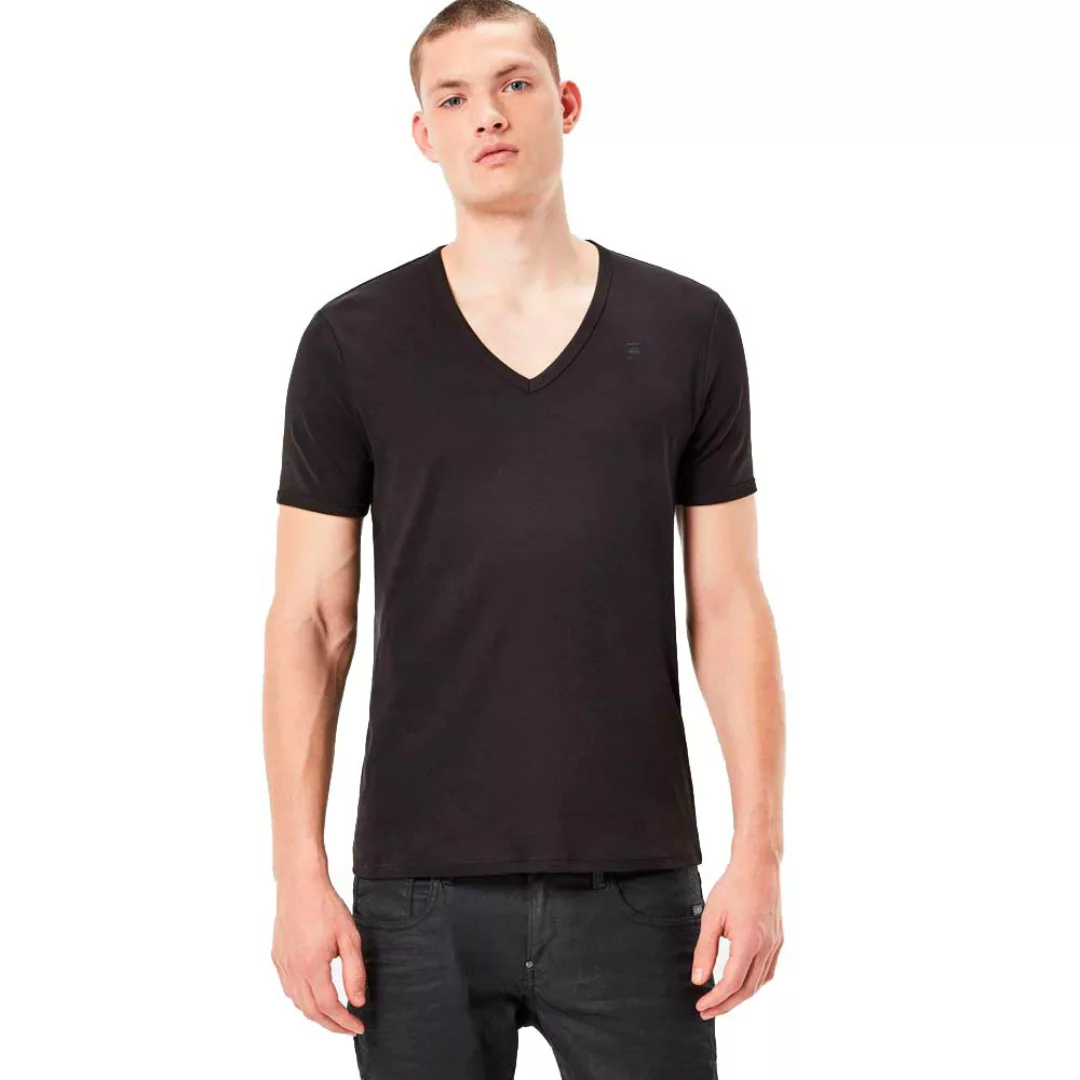 G-star Base Ribbed V-neck Premium 1 By 1 2 Units Kurzarm T-shirt 2XL Black günstig online kaufen