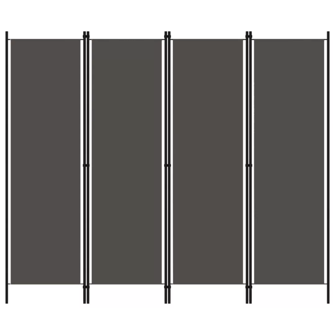 4-tlg. Raumteiler Anthrazit 200x180 Cm günstig online kaufen