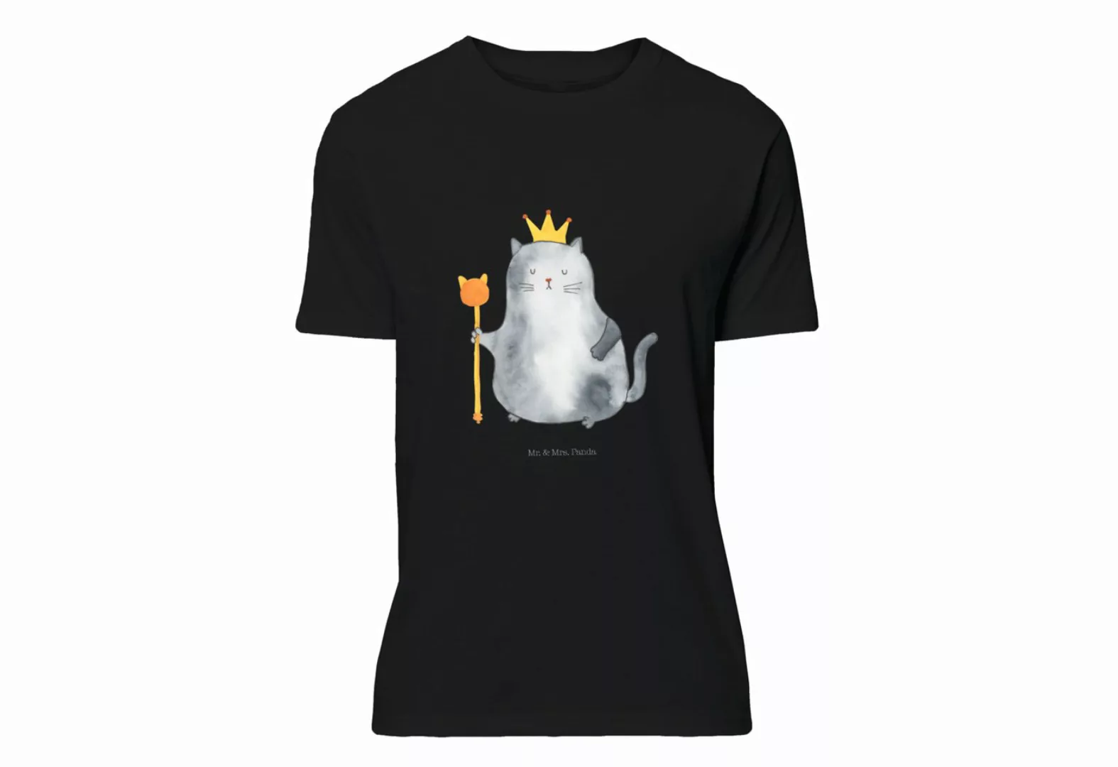 Mr. & Mrs. Panda T-Shirt Katzen Koenig - Schwarz - Geschenk, Sprüche, Jubil günstig online kaufen