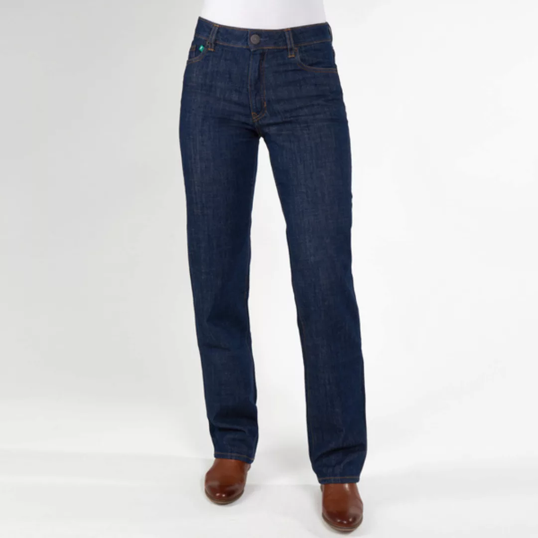 Damenjeans Classic, Gerades Bein, Hoher Bund, In Farben Navy Und Waves günstig online kaufen