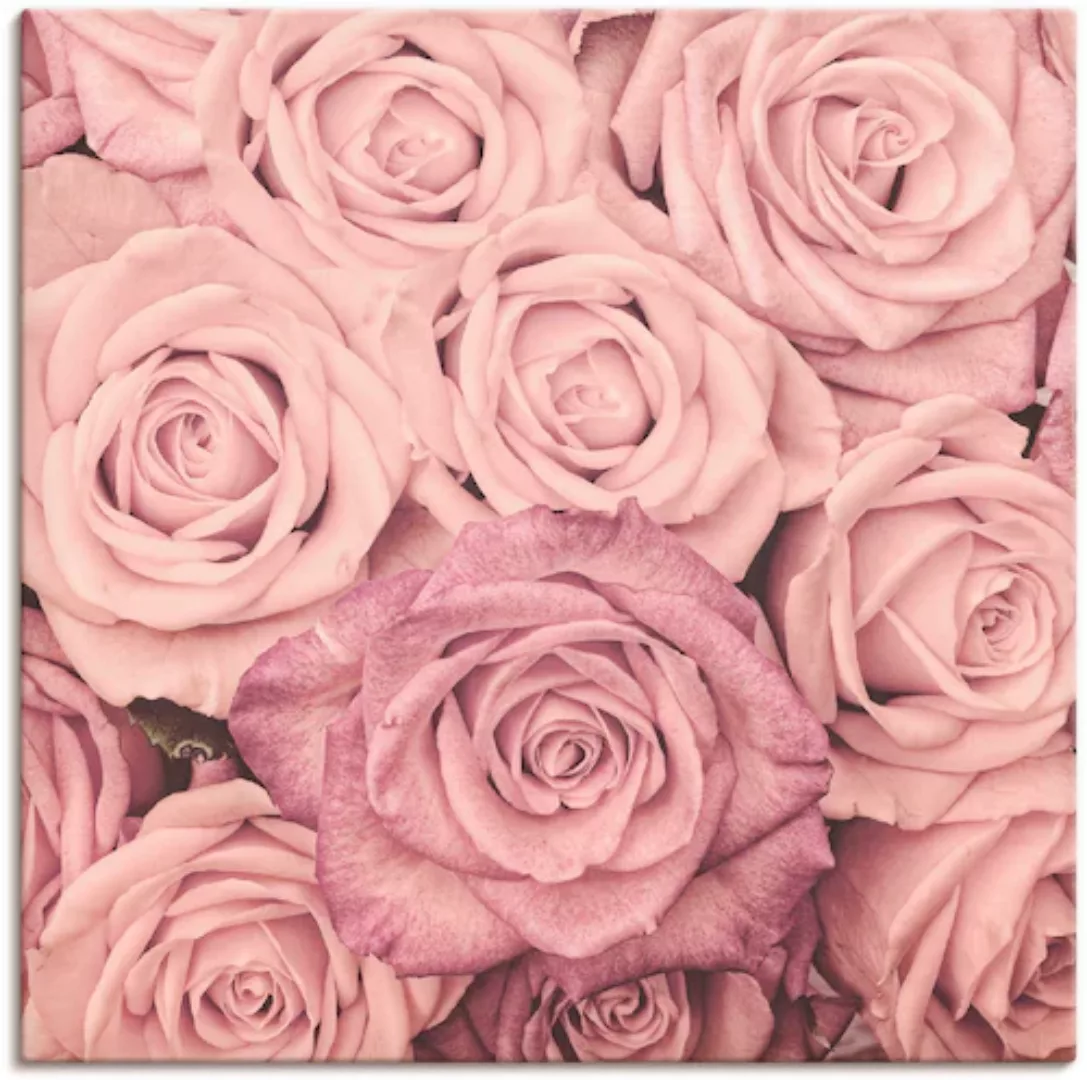 Artland Wandbild »Rosen«, Blumen, (1 St.), als Leinwandbild, Wandaufkleber günstig online kaufen