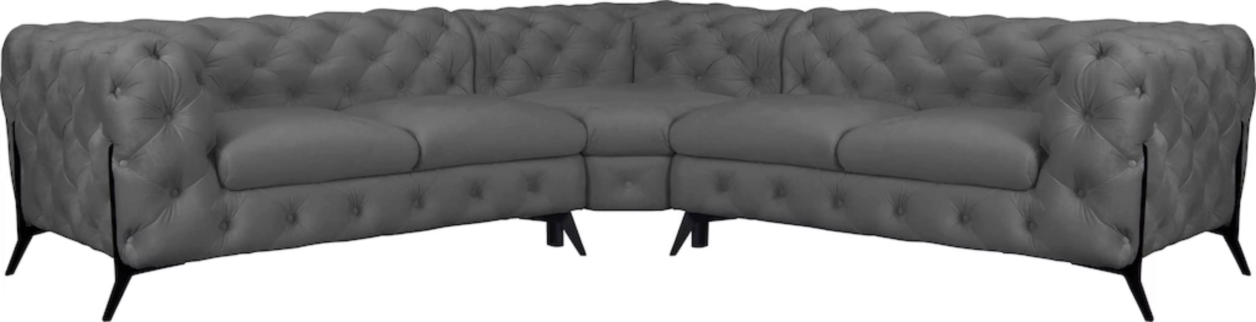 Leonique Chesterfield-Sofa "Amaury L-Form", Chesterfield-Optik, Breite/Tief günstig online kaufen