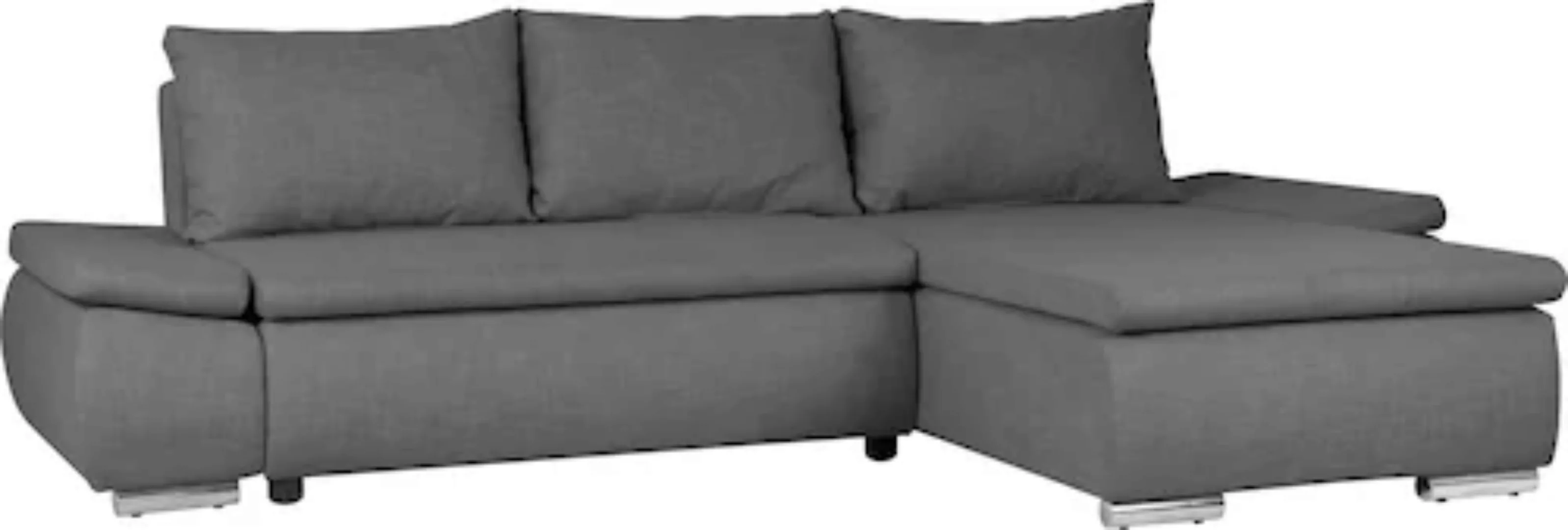 Home affaire Ecksofa »Acra L-Form«, mit Bettfunktion und Bettkasten, in Mat günstig online kaufen