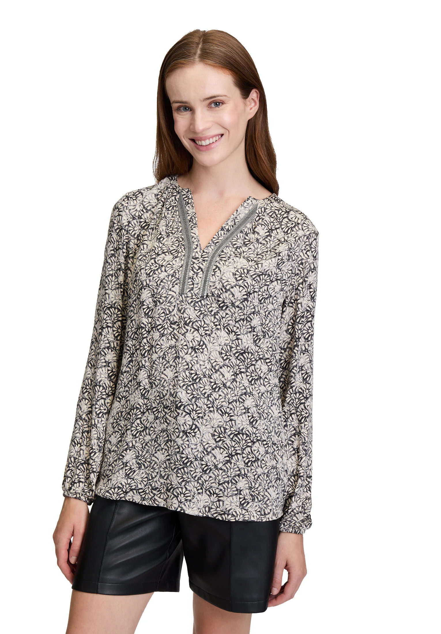 Cartoon Schlupfbluse "Cartoon Damen Casual-Bluse langarm" günstig online kaufen