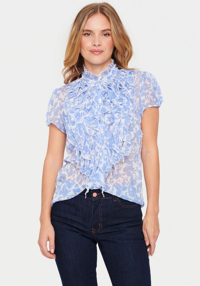 Saint Tropez Rüschenbluse LiljaSZ Crinkle SS Shirt günstig online kaufen