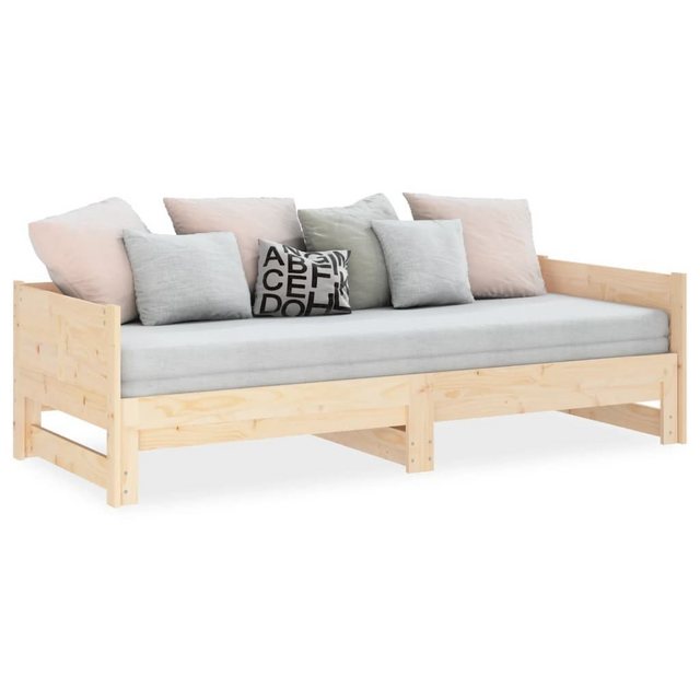 furnicato Bett Ausziehbares Tagesbett Massivholz Kiefer 2x(80x200) cm (1-tl günstig online kaufen