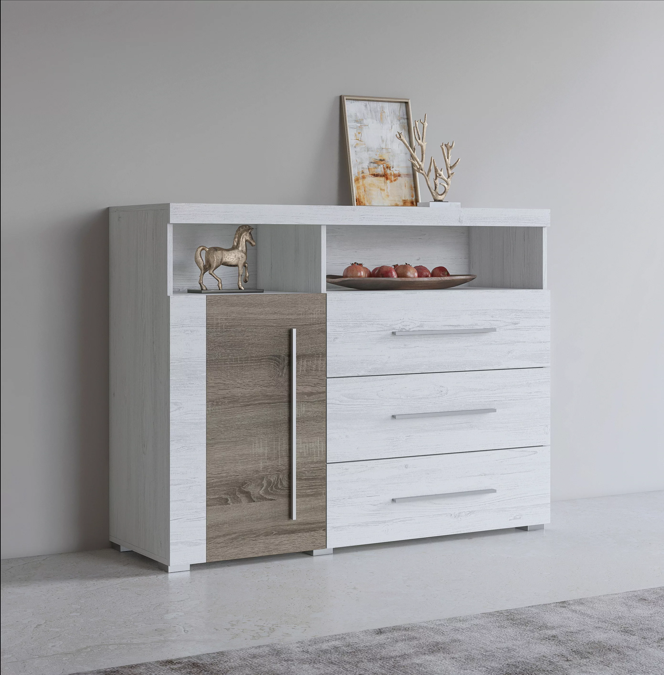 INOSIGN Sideboard "Roger,Breite 120cm, moderne Anrichte mit 3 Schubladen", günstig online kaufen