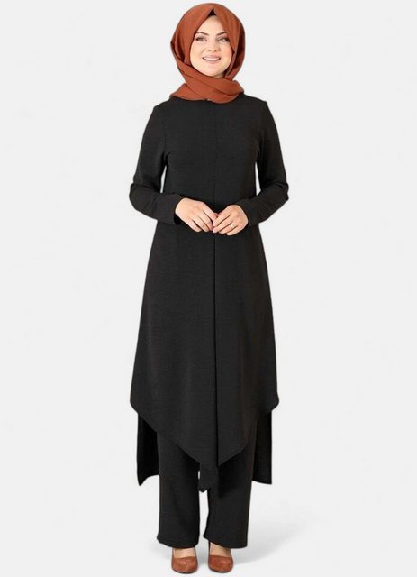 Modavitrini Longtunika Damen Zweiteiler Set mit weiter Hose - Modest Fashio günstig online kaufen