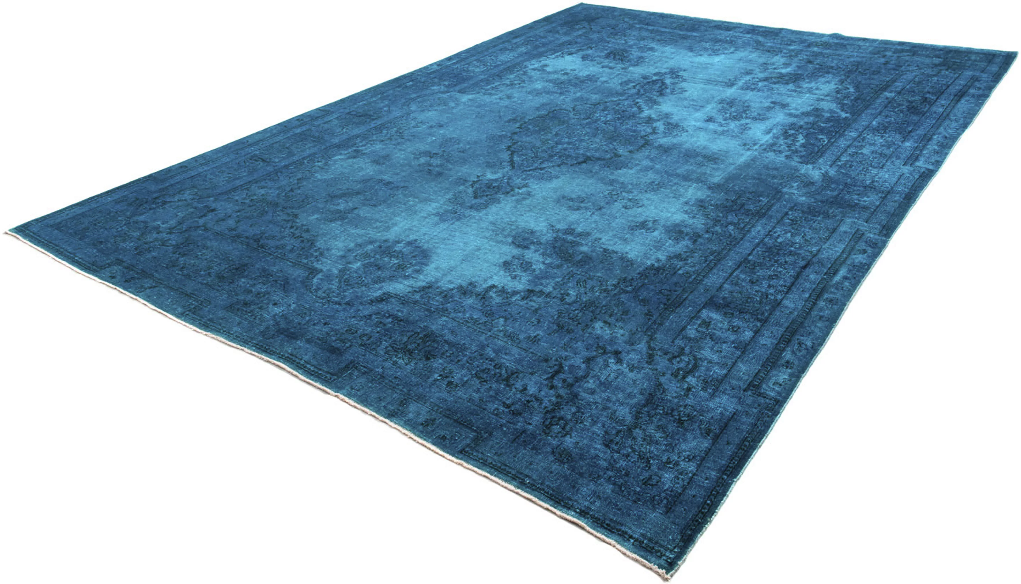 morgenland Teppich »Vintage - 363 x 251 cm - dunkelblau«, rechteckig, Wohnz günstig online kaufen