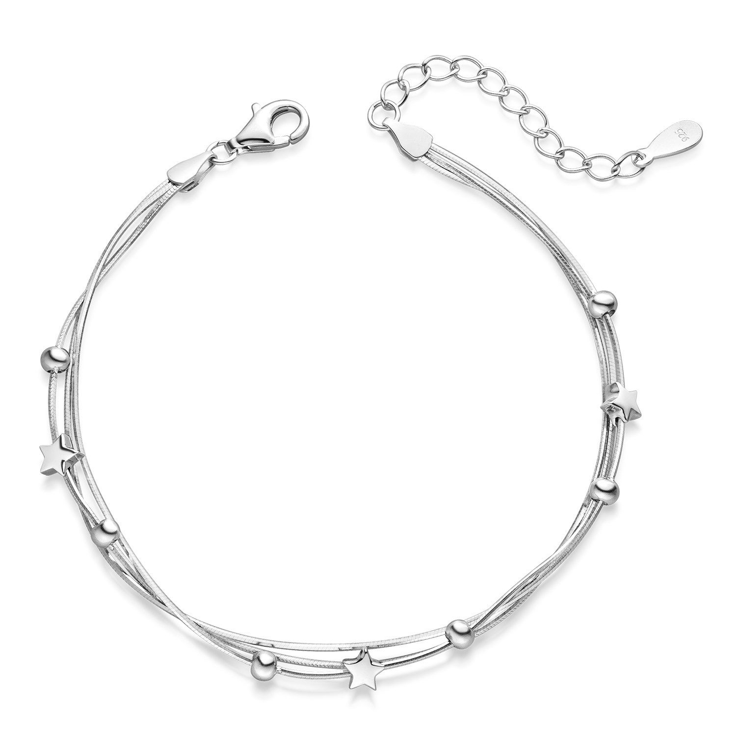 Materia Armkette Damen Silber mehrreihig Kugeln günstig online kaufen