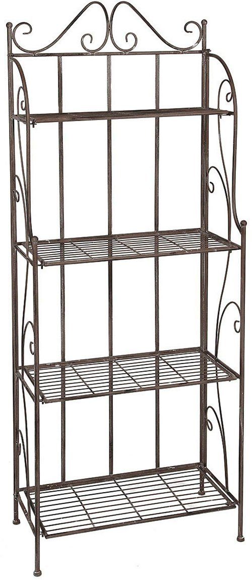 Ambiente Haus Standregal "Regal mit 4 Böden in Antikbraun - 162 cm", (1 St. günstig online kaufen