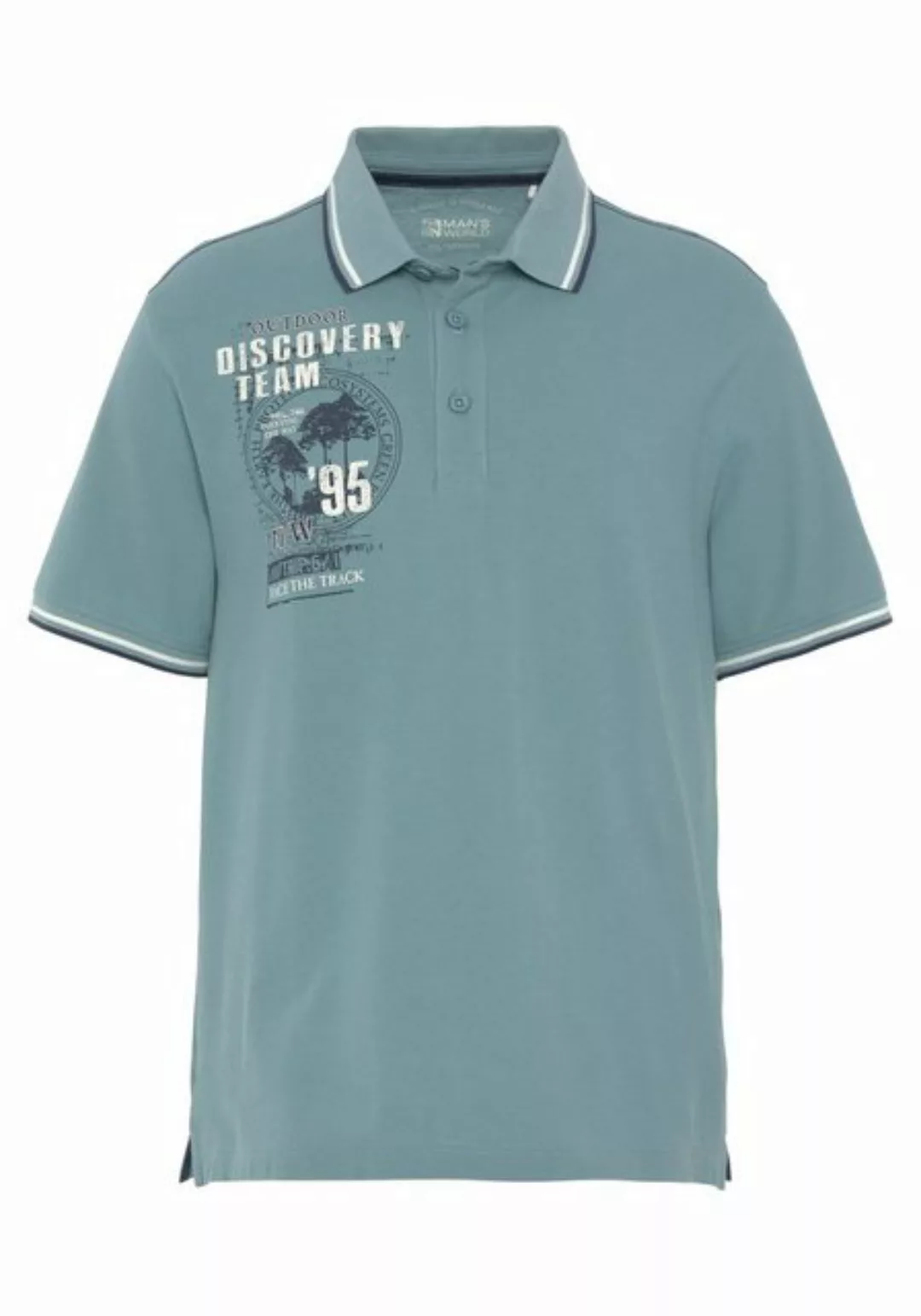 Man's World Poloshirt Kurzarm, lässige Passform, mit trendigem Print, Polok günstig online kaufen