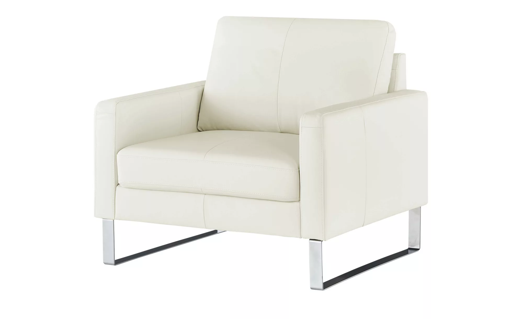 Sessel - weiß - 100 cm - 90 cm - 93 cm - Polstermöbel > Sessel > Ledersesse günstig online kaufen