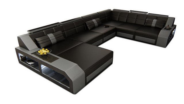 Sofa Dreams Wohnlandschaft Matera Mini, Designersofa, Kopfstützen, LED, USB günstig online kaufen