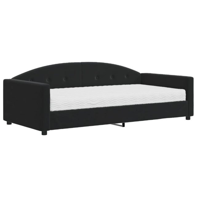 vidaXL Bett Tagesbett mit Matratze Schwarz 100x200 cm Samt günstig online kaufen