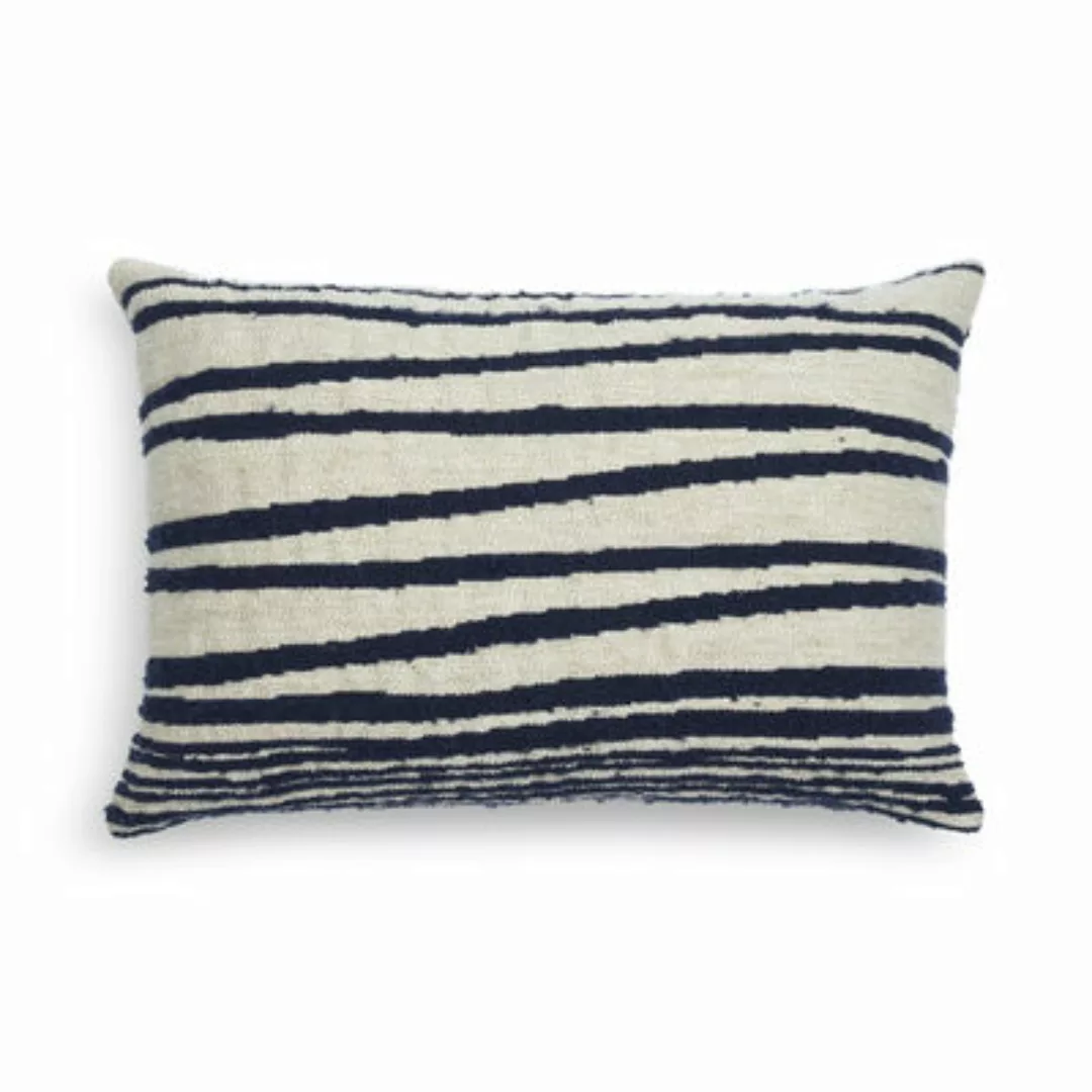 Kissen White Stripes textil weiß / 60 x 40 cm - Ethnicraft - Weiß günstig online kaufen