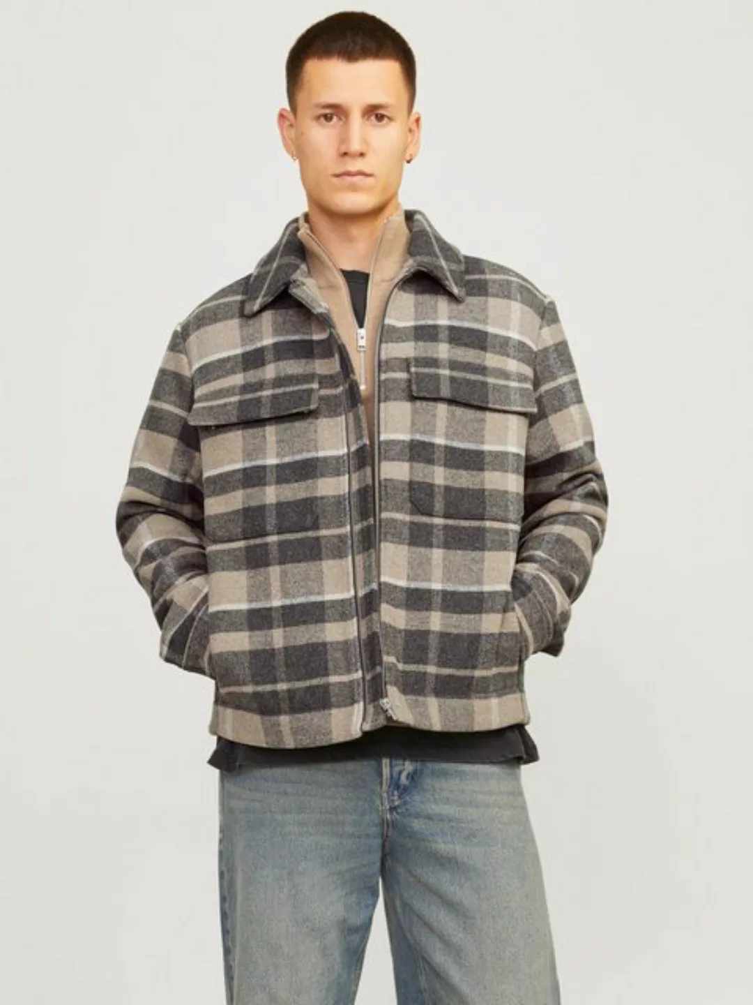 Jack & Jones Wolljacke "JPRBLURUSSEL WOOL BLEND JACKET SN", ohne Kapuze günstig online kaufen