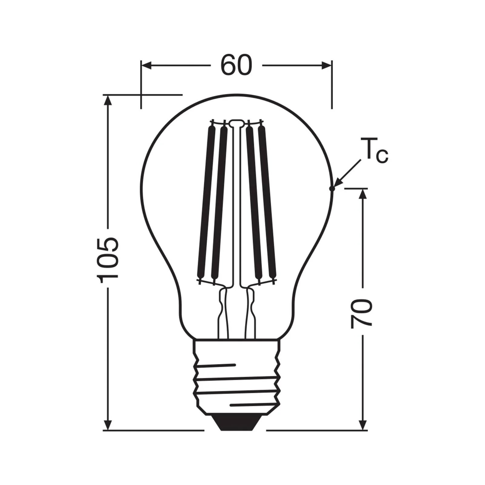 OSRAM LED Birne E27 2,2W Filament 4.000K 470lm 2er-Pack günstig online kaufen