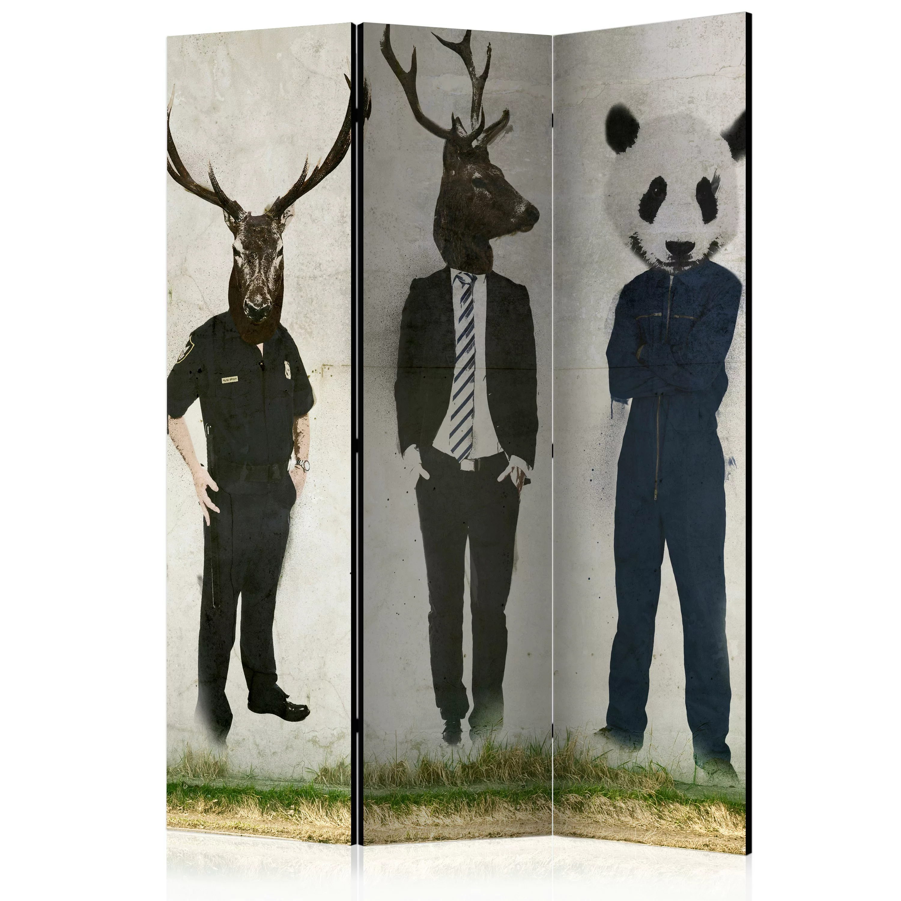 3-teiliges Paravent - Man Or Animal? [room Dividers] günstig online kaufen