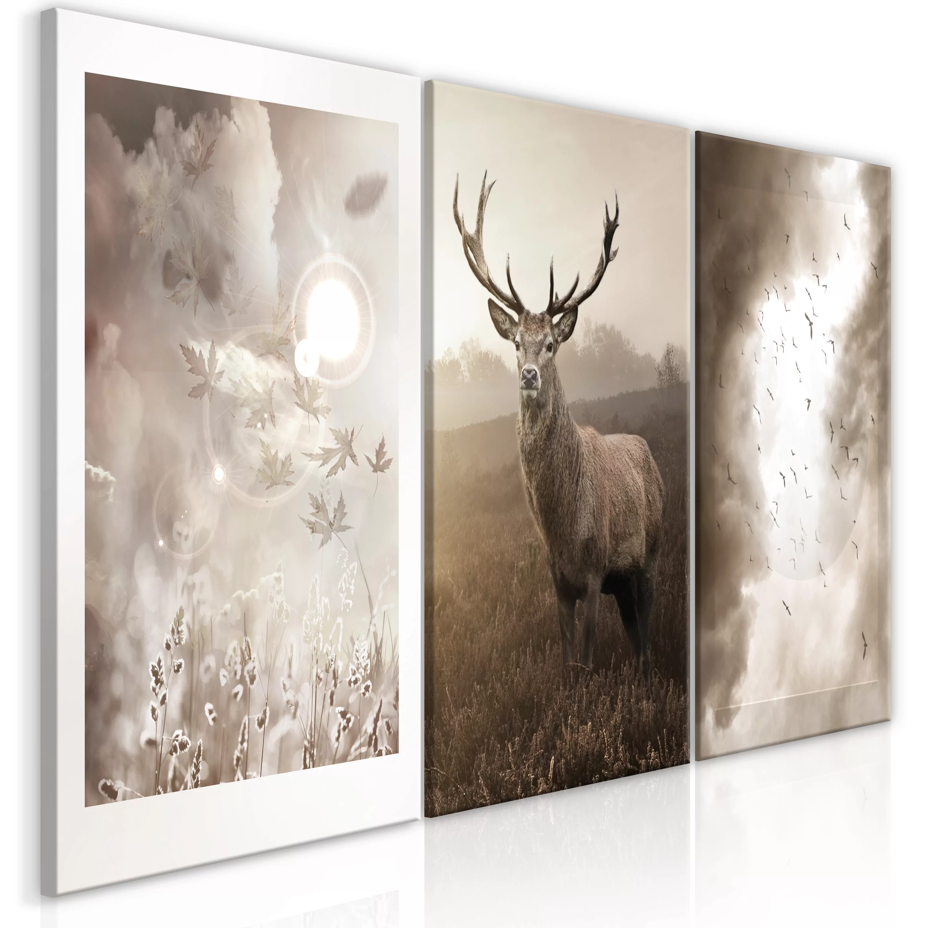 Wandbild - Autumn Evenings (3 Parts) günstig online kaufen