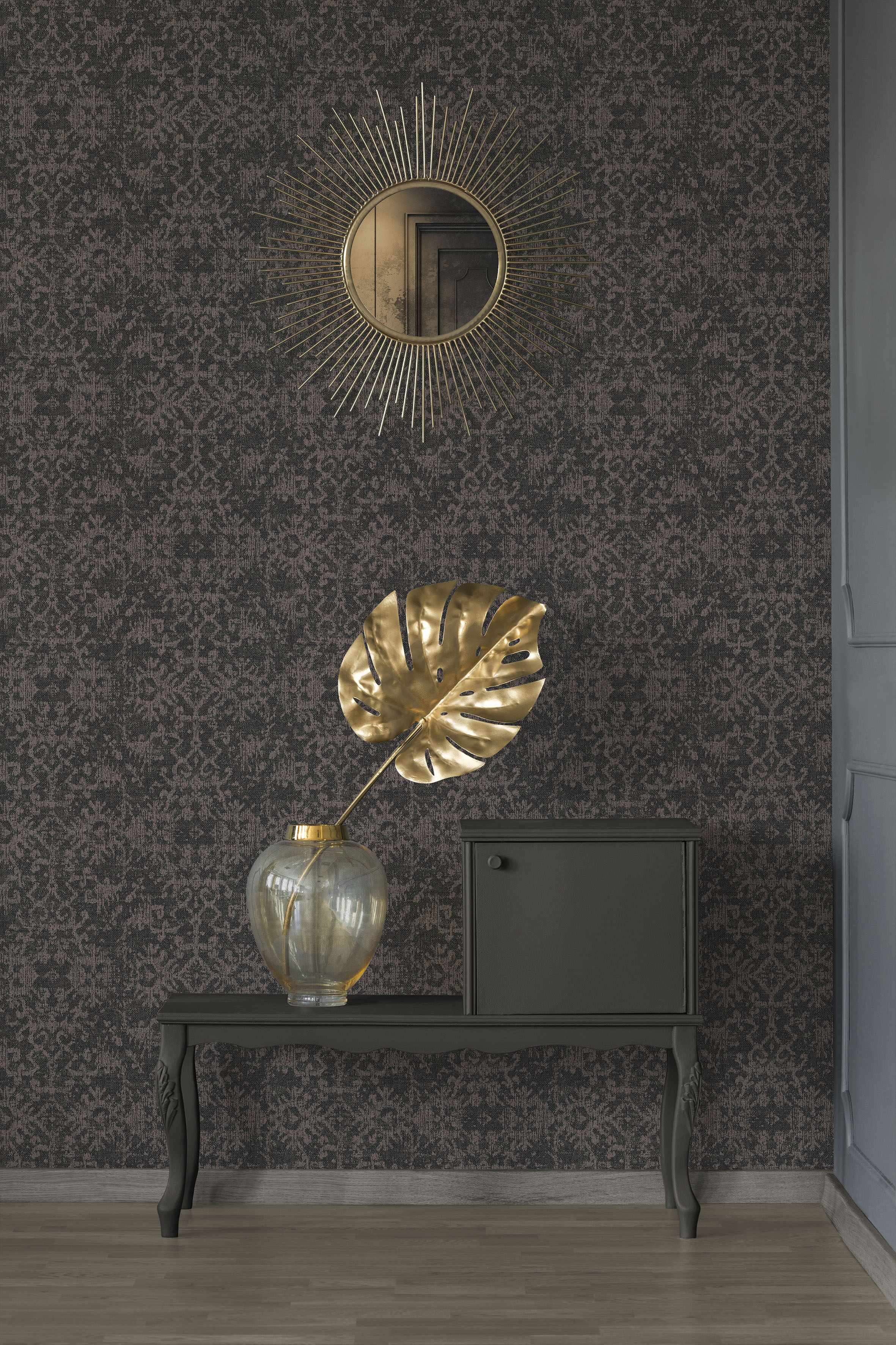 Livingwalls Tapete Ethnische Motive Schwarz und Bronze 53 cm x 10,05 m AS-3 günstig online kaufen