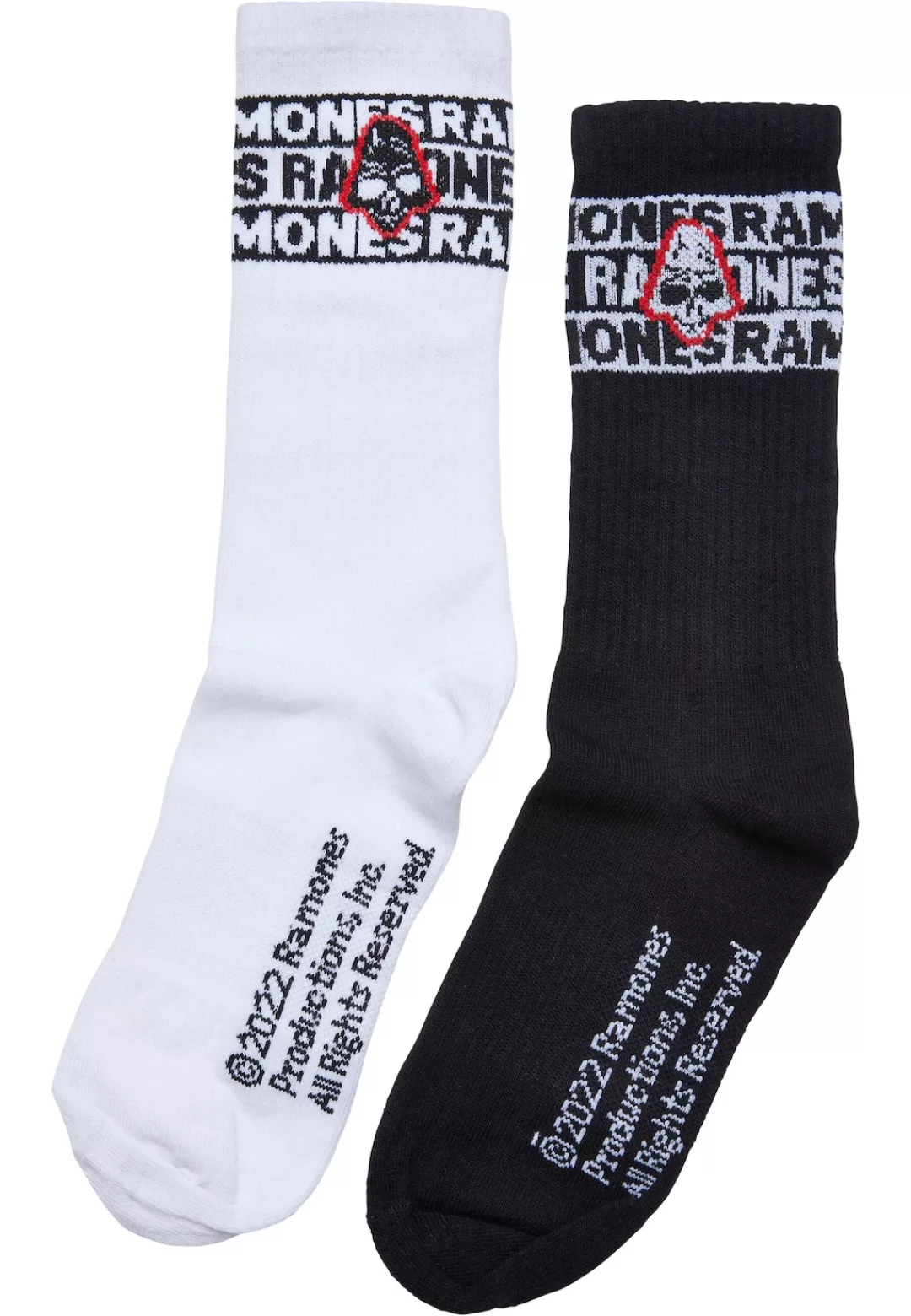 Merchcode Basicsocken "Merchcode Accessoires Ramones Skull Socks 2-Pack", ( günstig online kaufen