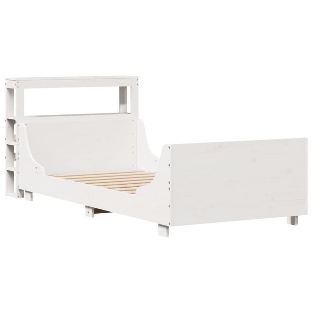 vidaXL Bett Massivholzbett ohne Matratze Weiß 100x200 cm Kiefernholz günstig online kaufen