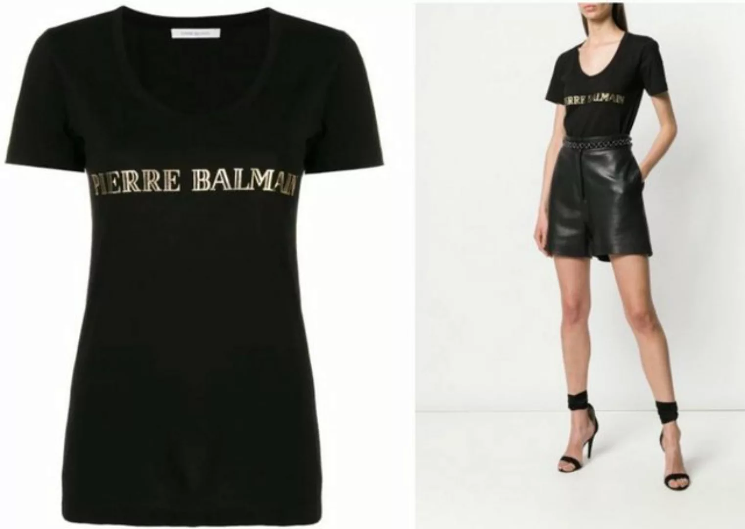 Balmain T-Shirt PIERRE BALMAIN ICONIC CULT ROCK LOGOSHIRT LOGO SHIRT TSHIRT günstig online kaufen