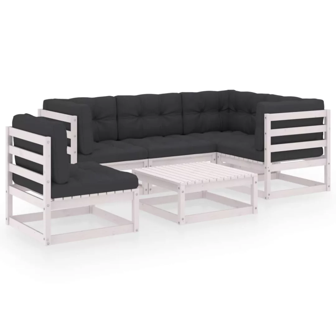 6-tlg. Garten-lounge-set Mit Kissen Kiefer Massivholz günstig online kaufen