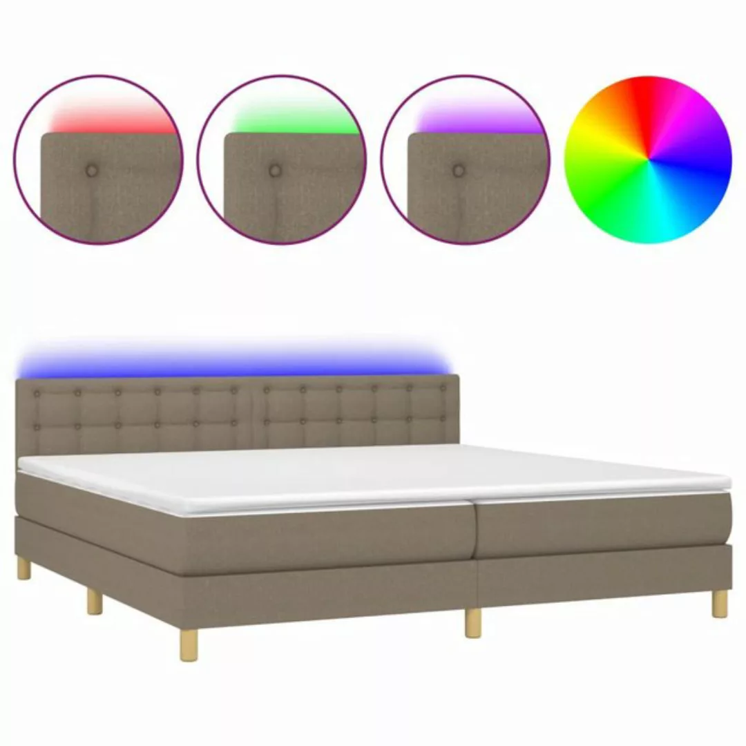 vidaXL Boxspringbett Bett Boxspringbett komplett mit Matratze & LED Stoff ( günstig online kaufen