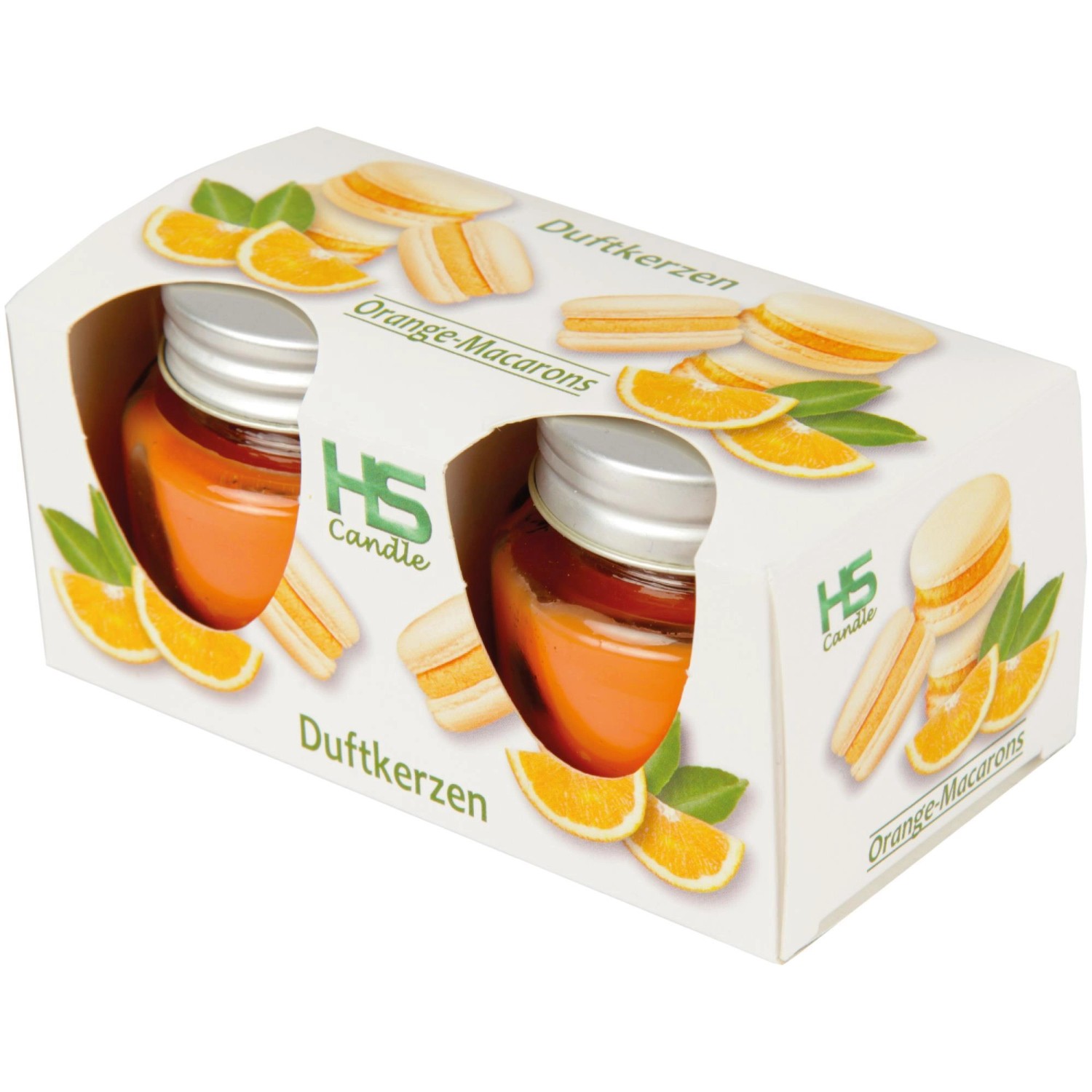 HS Candle Duftkerze Macaron Kerzen 2er Pack Orange günstig online kaufen