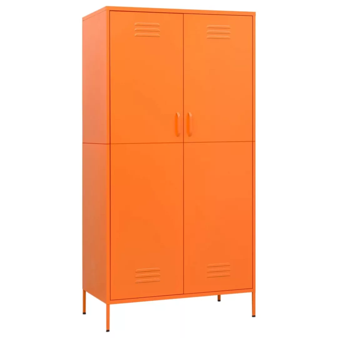 Kleiderschrank Orange 90x50x180 Cm Stahl günstig online kaufen