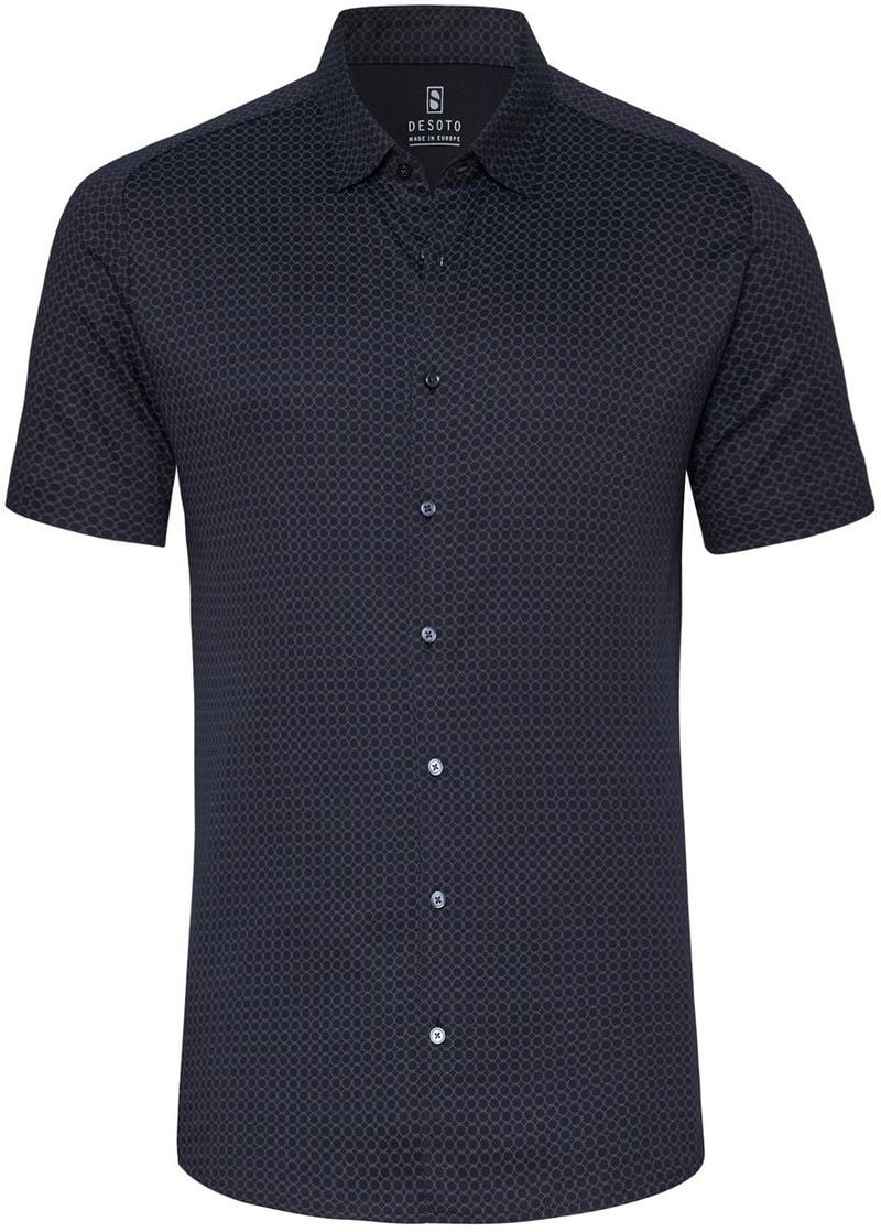 Desoto Short Sleeve Jersey Hemd Druck Navy - Größe S günstig online kaufen