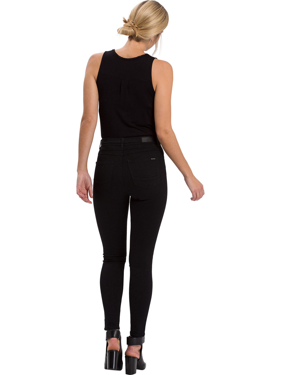 Cross Jeans Damen Jeans Judy - Super Skinny Fit - Schwarz - Black günstig online kaufen