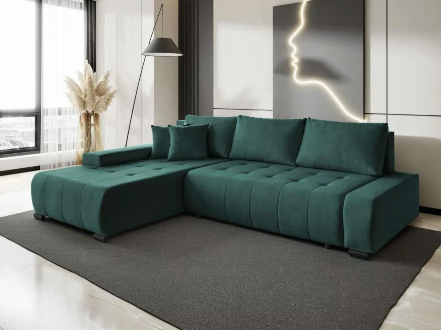 Beautysofa Ecksofa DRACO mit Schlaffunktion und günstig online kaufen