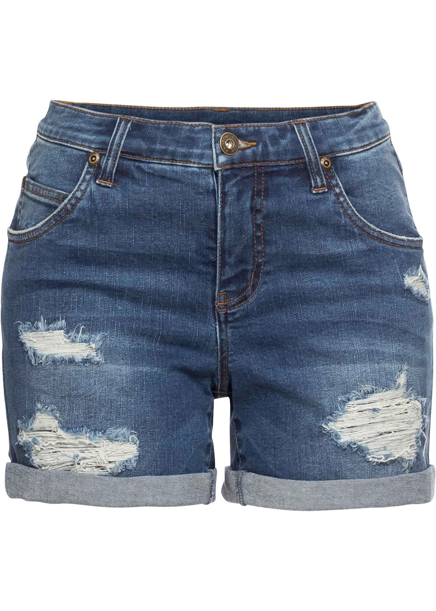 Jeans-Shorts mit Destroy- Effekten günstig online kaufen