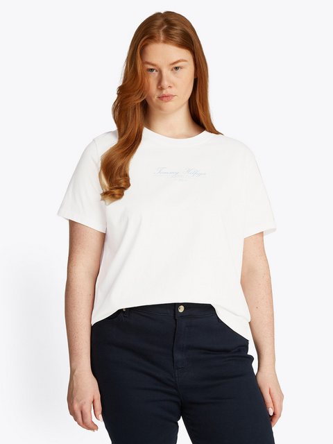 Tommy Hilfiger Curve Rundhalsshirt CRV REG SCRIPT C-NK TEE SS in Großen Grö günstig online kaufen