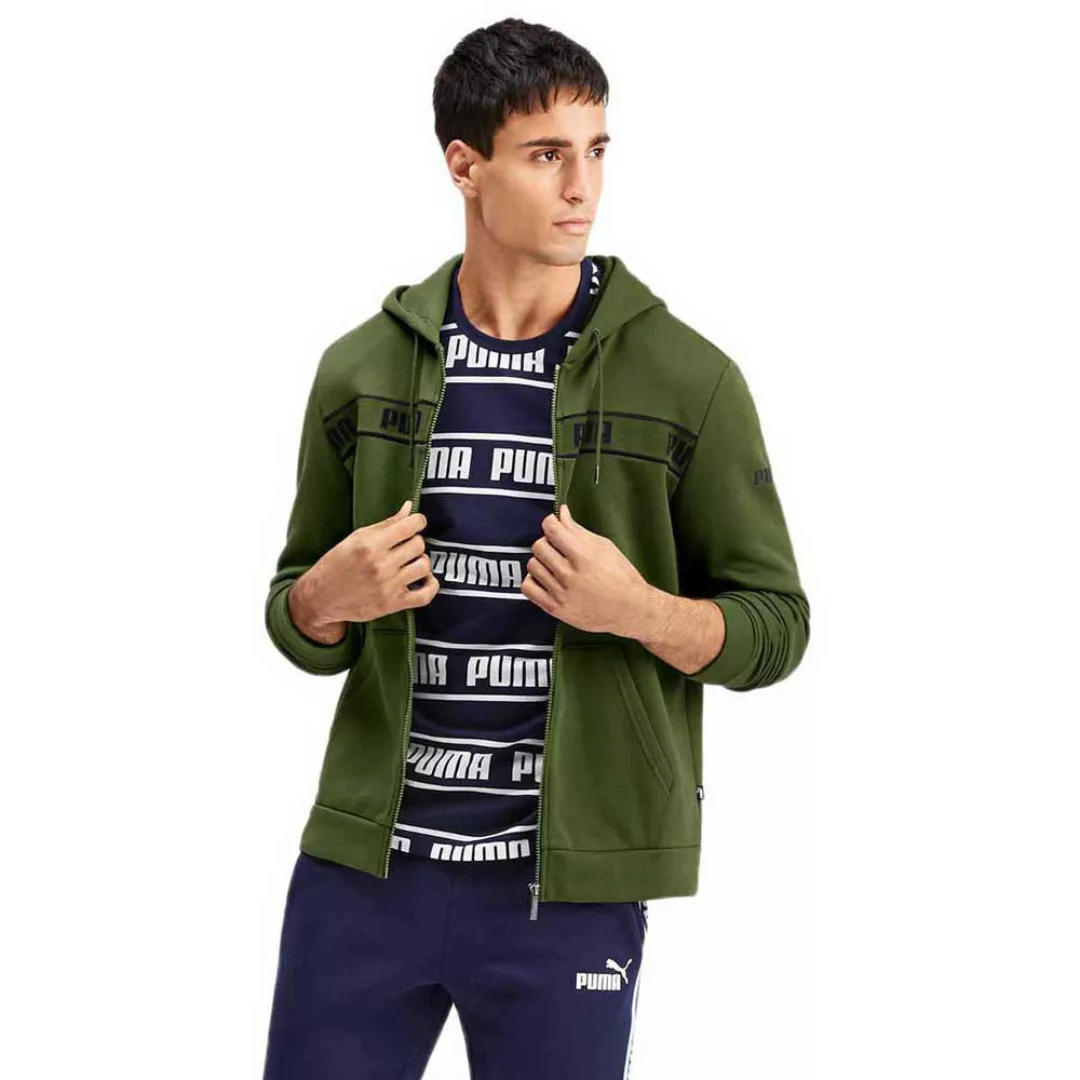 Puma Amplified Sweatshirt Mit Reißverschluss L Garden Green günstig online kaufen