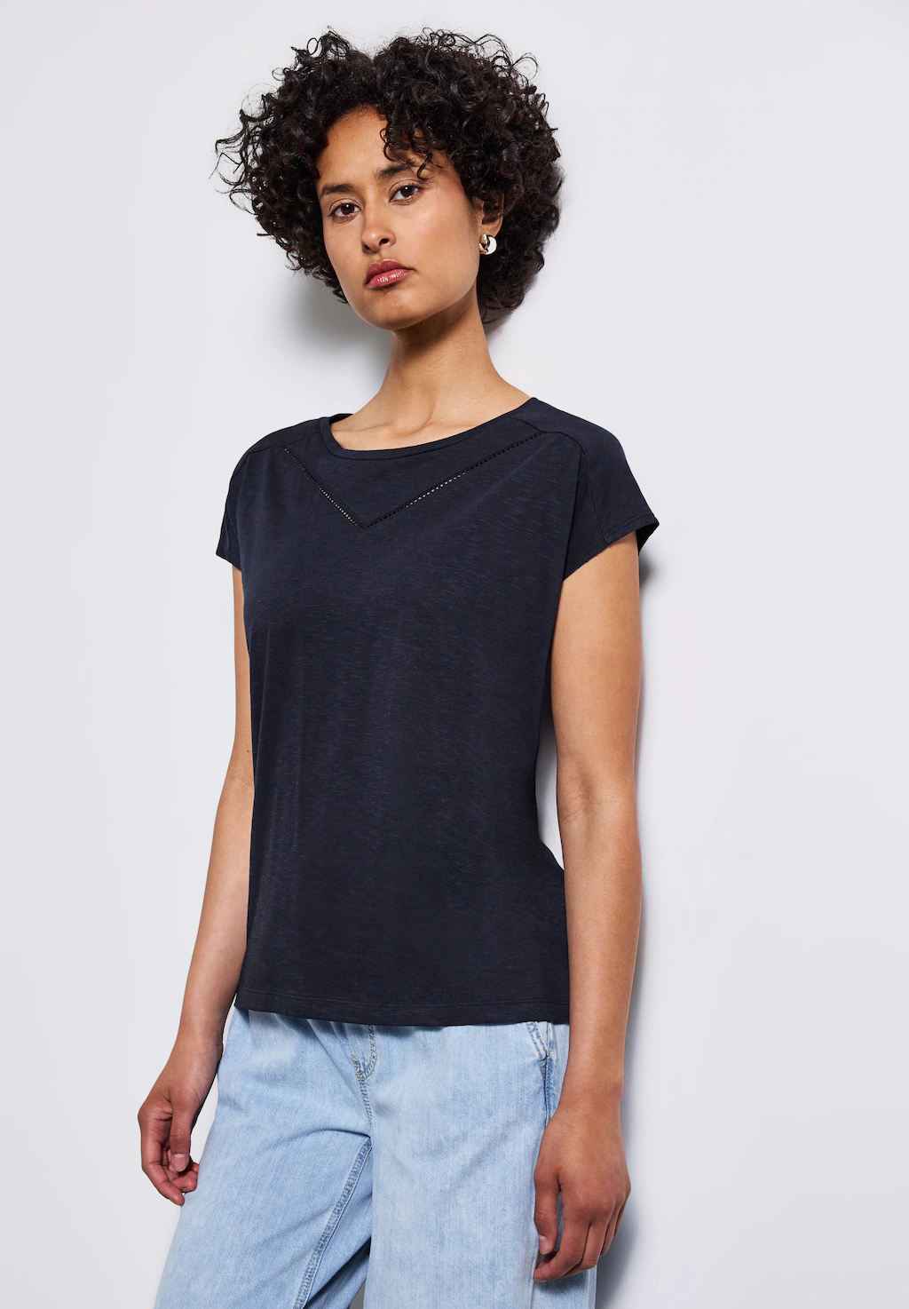 STREET ONE T-Shirt, mit Schlitz am Saum günstig online kaufen