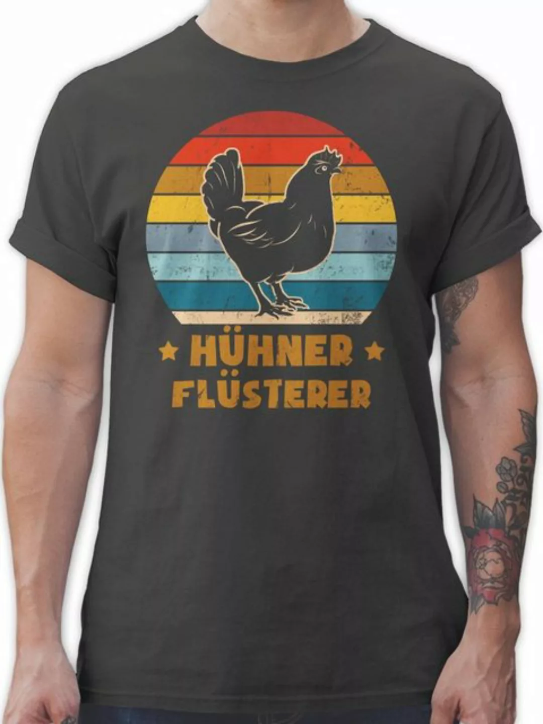 Shirtracer T-Shirt Hühner Flüsterer Vintage Henne Sprüche Statement mit Spr günstig online kaufen