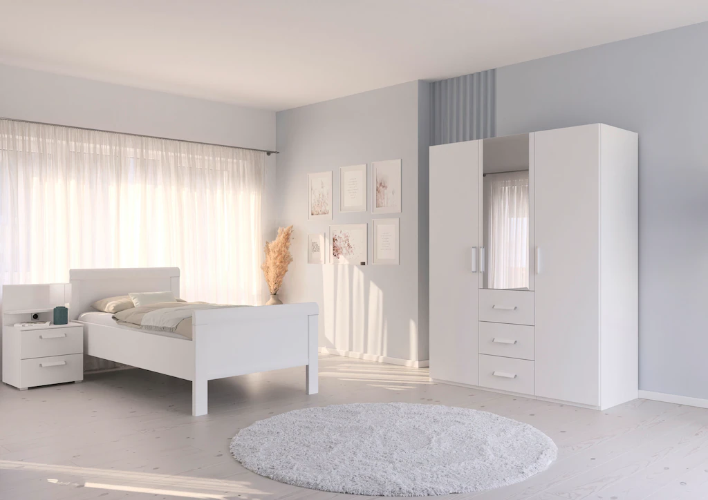 rauch Schlafzimmer-Set "Evelyn", (Set, 3 tlg.), Schrank und Bett in 2 Breit günstig online kaufen