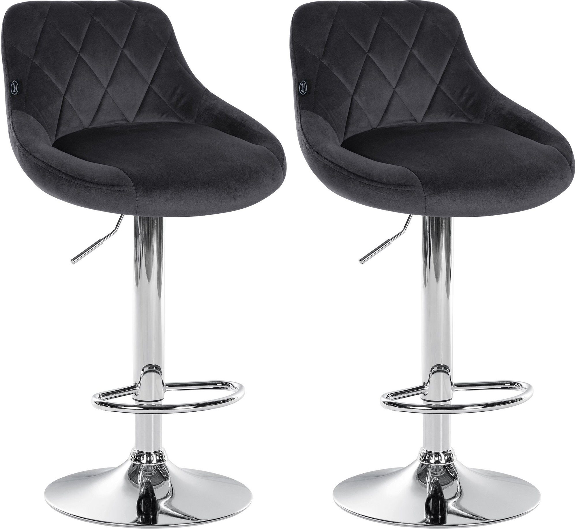 CLP Barhocker Lazio Samt (2er Set, günstig online kaufen