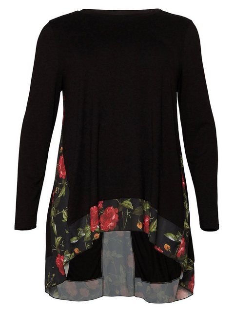 sheego by Joe Browns Longshirt "Große Größen", mit floral bedruckten Einsät günstig online kaufen