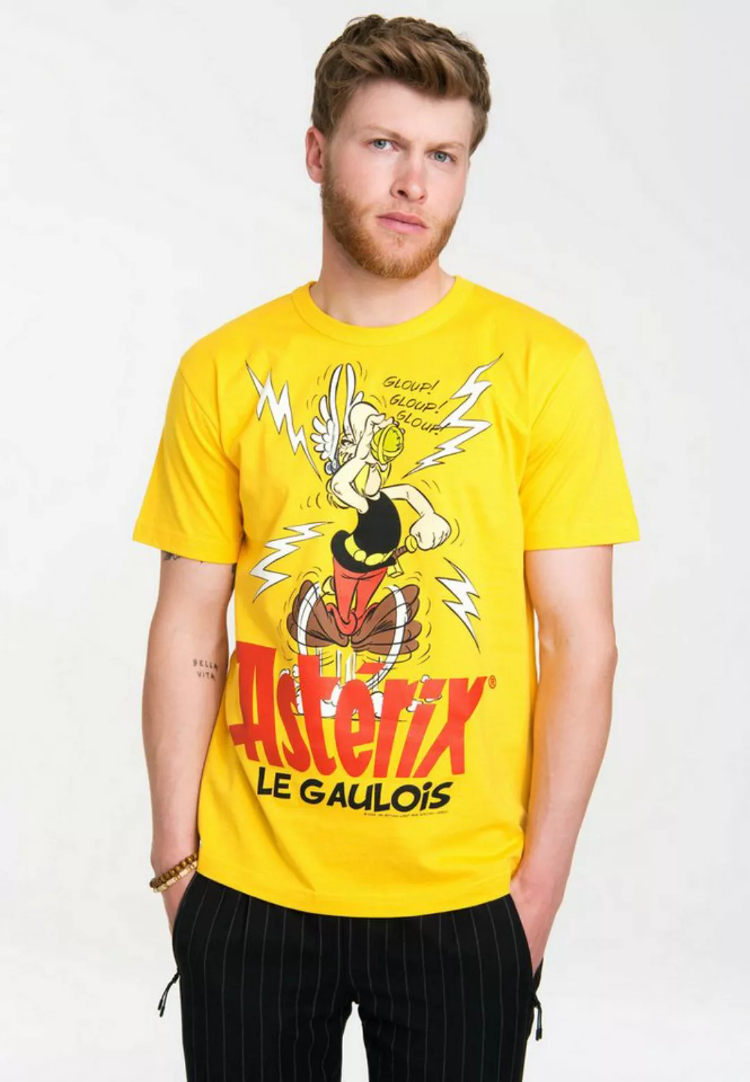 LOGOSHIRT T-Shirt Asterix - Der Gallier mit Retro-Print günstig online kaufen